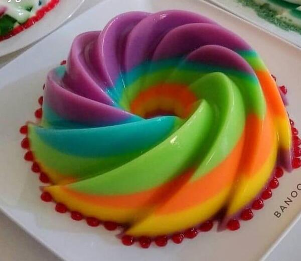 دانلود عکس ژله رنگین کمان
