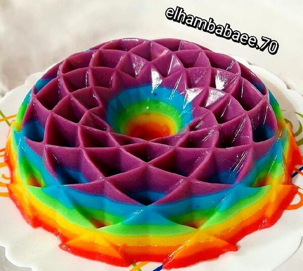 دانلود عکس ژله رنگین کمان