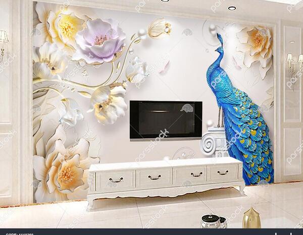 عکس سه بعدی طاووس