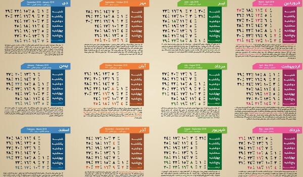 عکس تقویم وفات حضرت فاطمه