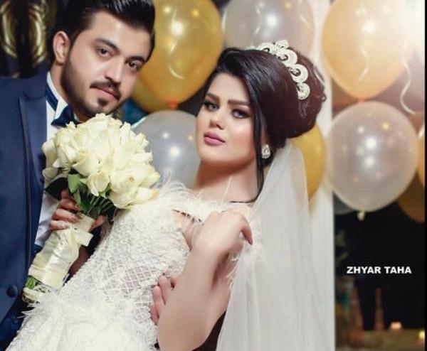 عکس عروس و داماد عاشقانه در باغ