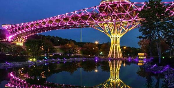 عکس شب پل طبیعت
