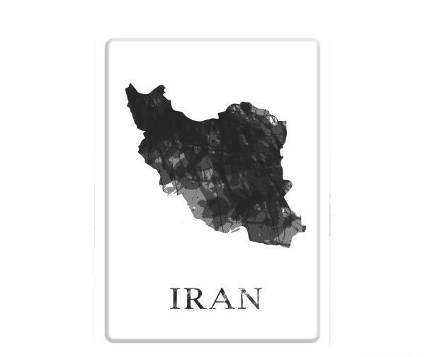 عکس تصویر نقشه ایران مشکی