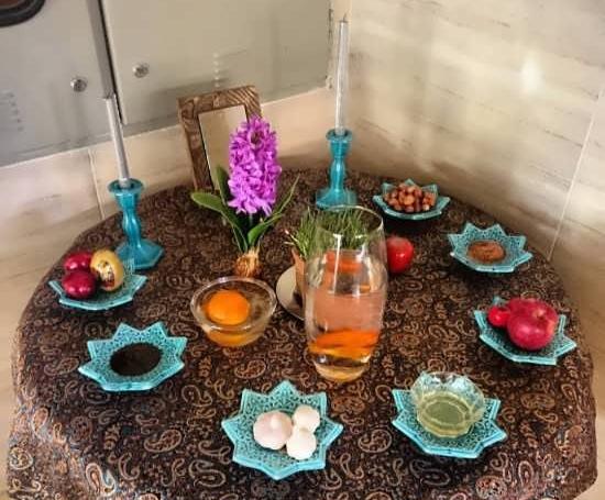 عکس از چیدمان سفره هفت سین