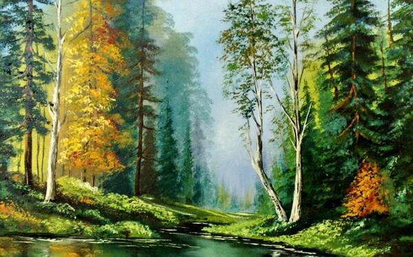 عکس نقاشی جنگل