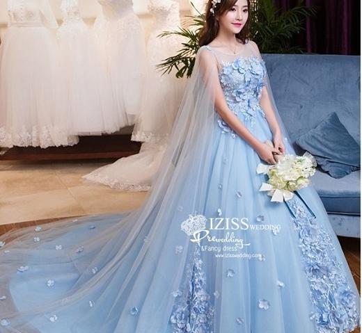 عکس لباس عروس رنگ ابی
