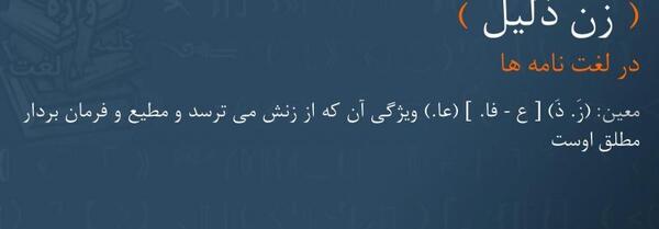 عکس نوشته زن ذلیل