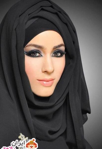 عکس آرایش صورت با حجاب