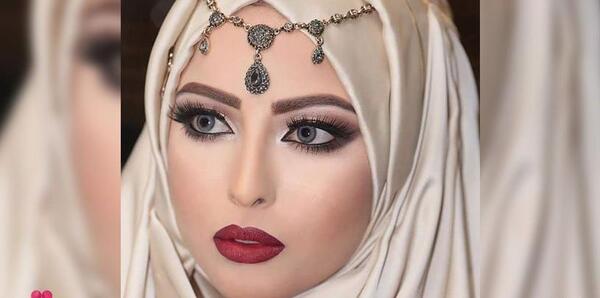 عکس آرایش صورت با حجاب