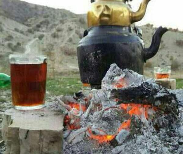 عکس چای رو آتیش