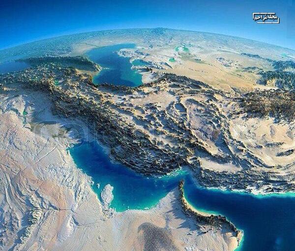عکس نقشه ایران از فضا
