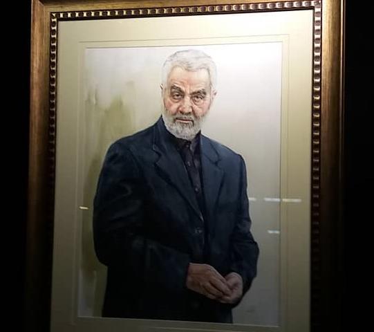 عکس نقاشی حاج قاسم سلیمانی