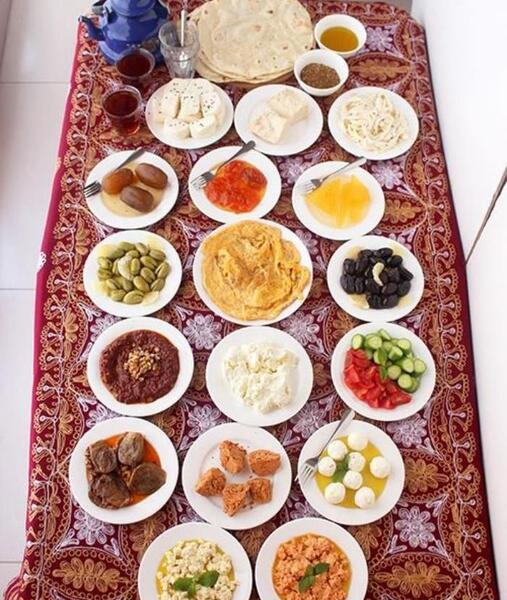 عکس از سفره صبحانه