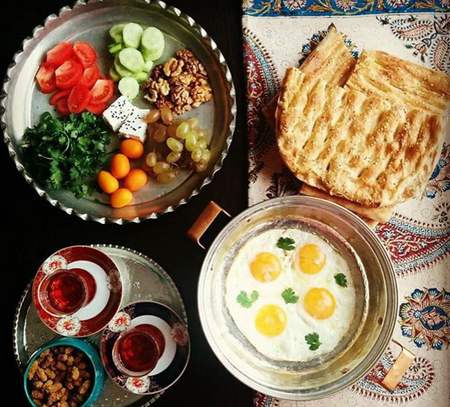 عکس از سفره صبحانه