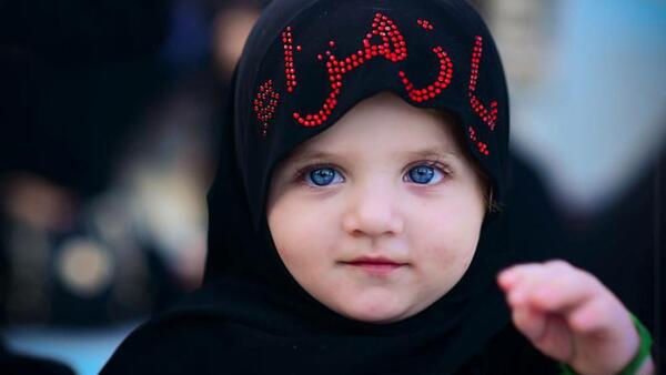 عکس دختر چادری با سربند یا حسین