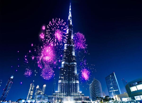عکس شهر دبی در شب