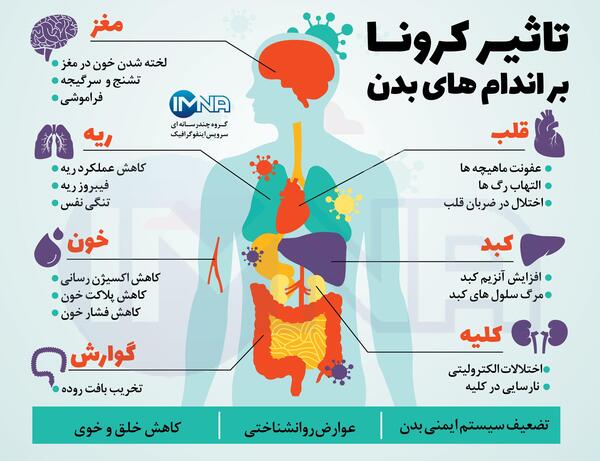 عکس ویروس کرونا در بدن