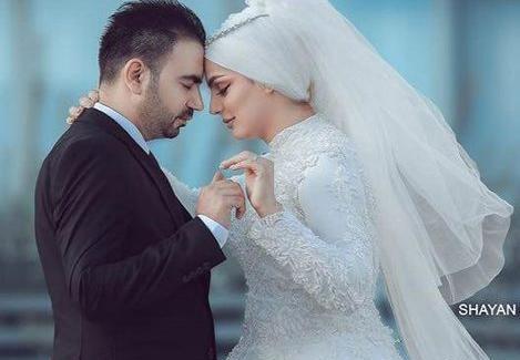 ژست عکس عروس و داماد چاق