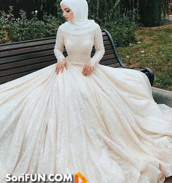 عکس لباس عروس حجابی جدید