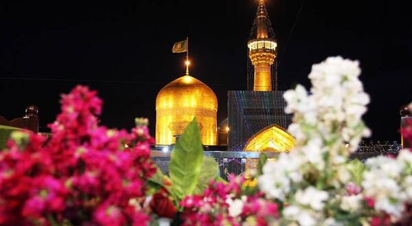 عکس حرم امام رضا در شب تولدش
