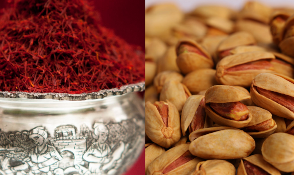 عکس زعفران و پسته