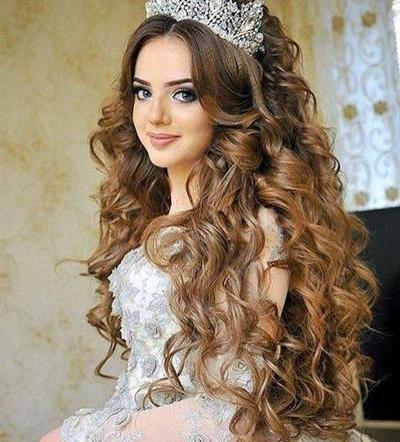 عکس عروس مو بلند