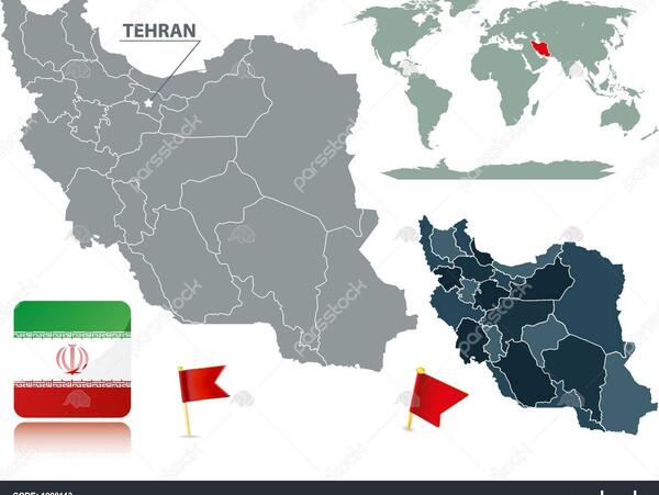 عکس نقشه ایران به شکل پرچم