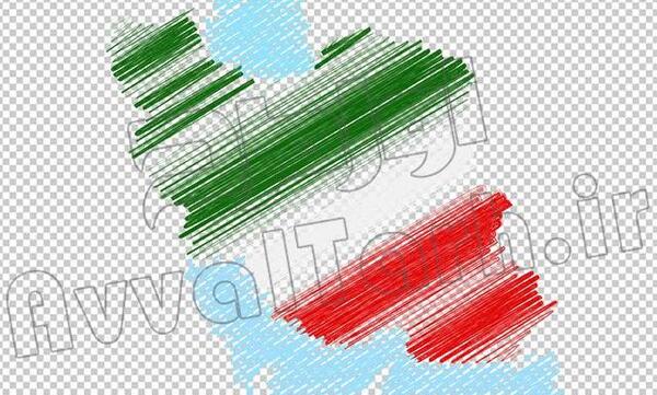 عکس نقشه ایران به شکل پرچم