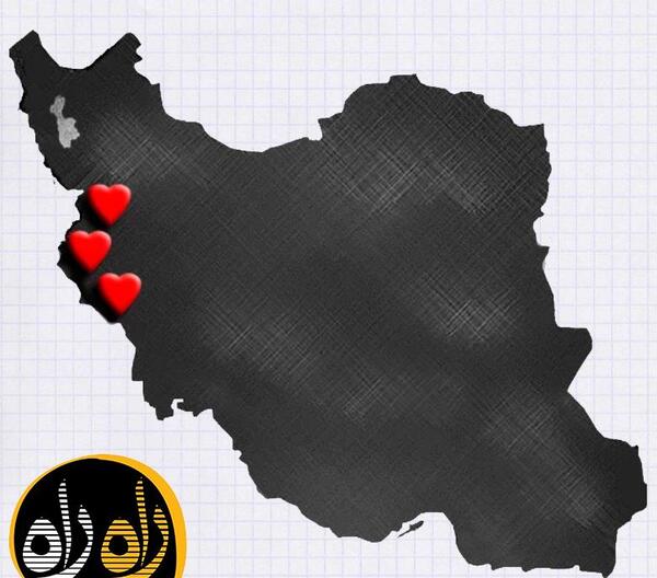 عکس نقشه ایران عزادار
