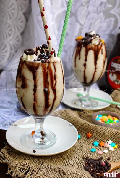 عکس شیر موز بستنی خانگی