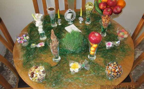 عکس سفره هفت سین در سینی