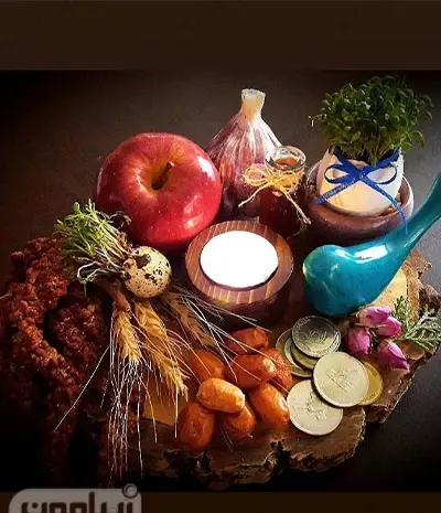 عکس سفره هفت سین در سینی