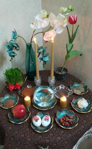 عکس سفره هفت سین در سینی
