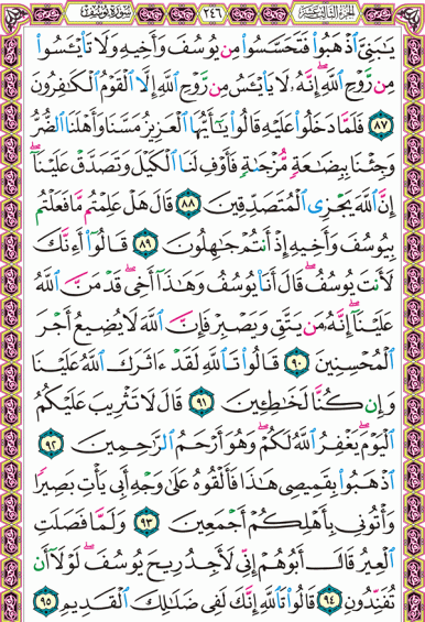 عکس صفحه ۲۴۶ قران کریم