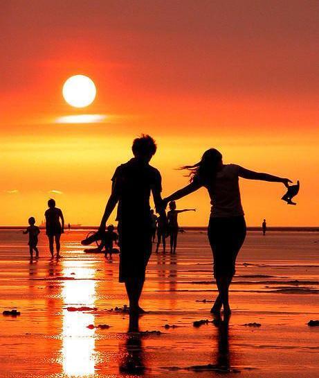عکس های عاشقانه غروب افتاب
