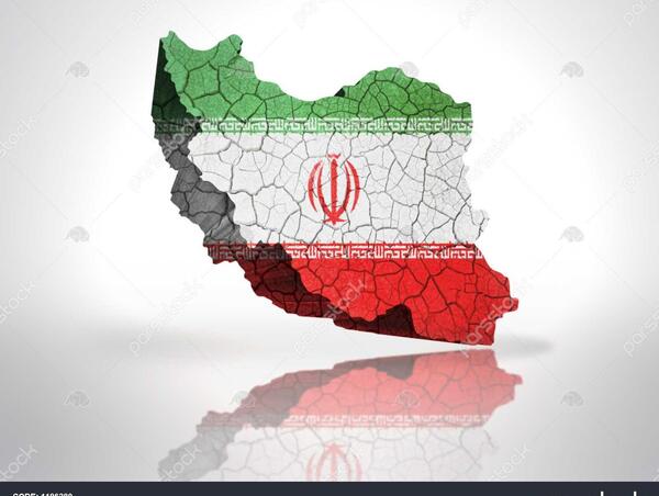 عکس نقشه ایران با پرچم