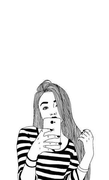 عکس نقاشی دختر ساده