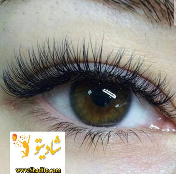 عکس چشم کاشت مژه