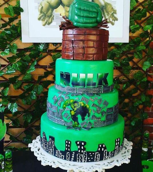 عکس کیک تولد هالک