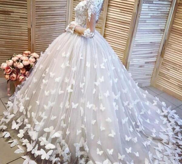 عکس لباس عروس رنگ نباتی