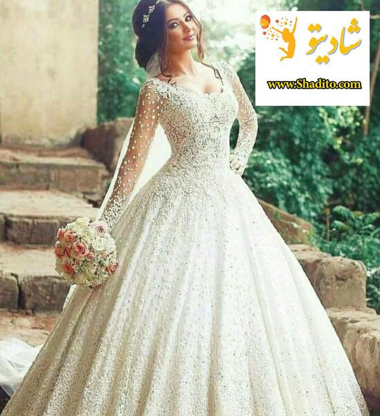 عکس لباس عروس رنگ نباتی