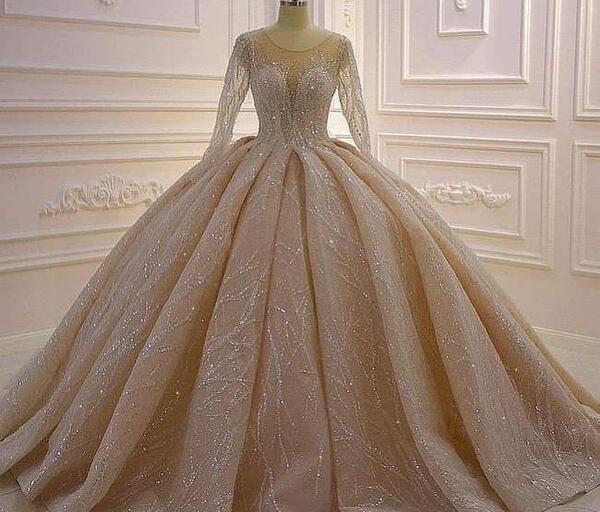 عکس لباس عروس رنگ نباتی