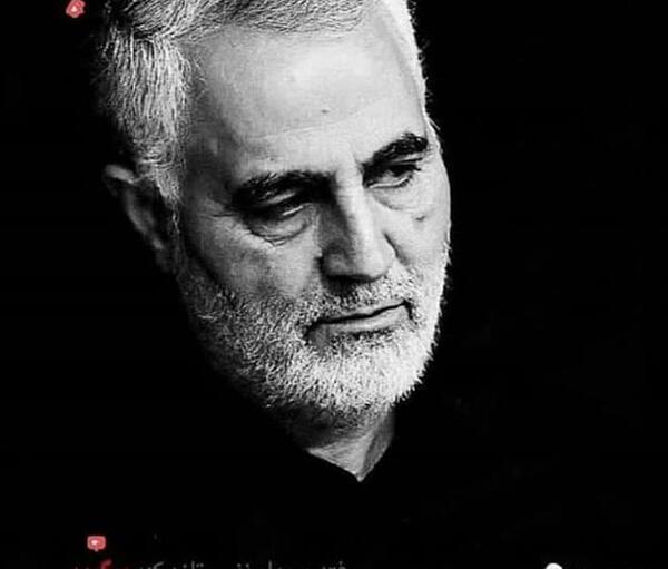 عکس سیاه سفید سردار سلیمانی