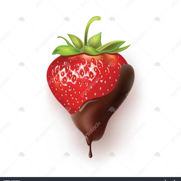 عکس نقاشی توت فرنگی