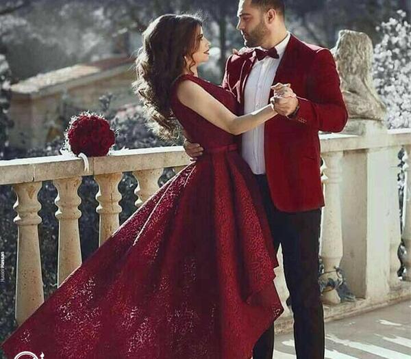 عکس لباس عروس رنگی برای عقد
