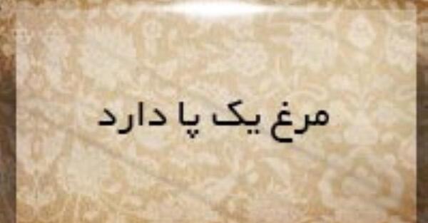 عکس ضرب المثل مرغش یک پا دارد