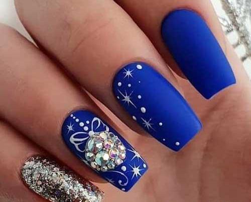 عکس ناخن آبی