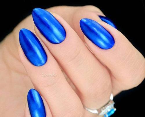 عکس ناخن آبی