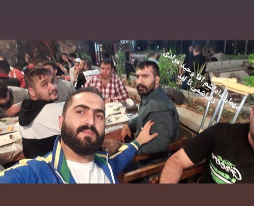 عکس وحید مرادی با رضا کرد