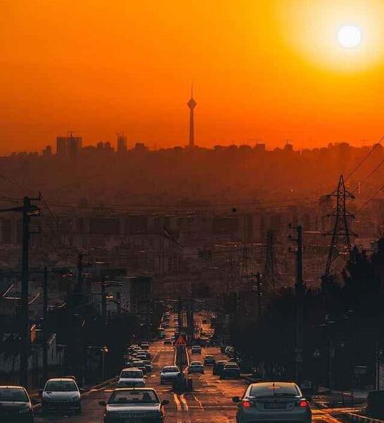عکس غروب افتاب کرج